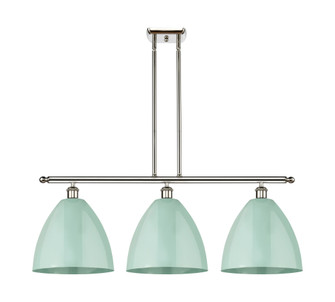 Plymouth - 3 Light - 39 inch - Polished Nickel - Stem hung - Island Light (3442|516-3I-PN-MBD-12-SF-LED)