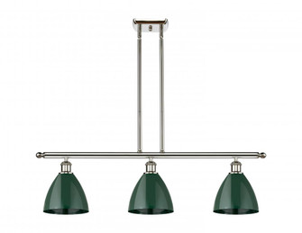 Plymouth - 3 Light - 36 inch - Polished Nickel - Stem hung - Island Light (3442|516-3I-PN-MBD-75-GR)
