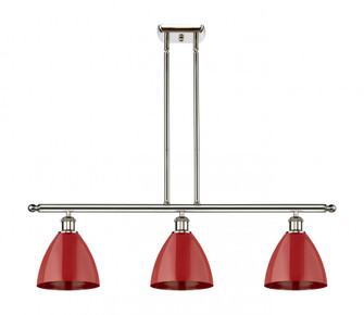 Plymouth - 3 Light - 36 inch - Polished Nickel - Stem hung - Island Light (3442|516-3I-PN-MBD-75-RD-LED)