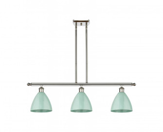 Plymouth - 3 Light - 36 inch - Polished Nickel - Stem hung - Island Light (3442|516-3I-PN-MBD-75-SF)