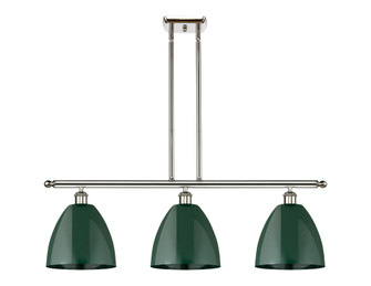 Plymouth - 3 Light - 36 inch - Polished Nickel - Stem hung - Island Light (3442|516-3I-PN-MBD-9-GR)