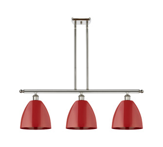 Plymouth - 3 Light - 36 inch - Polished Nickel - Stem hung - Island Light (3442|516-3I-PN-MBD-9-RD-LED)