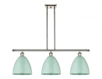 Plymouth - 3 Light - 36 inch - Polished Nickel - Stem hung - Island Light (3442|516-3I-PN-MBD-9-SF-LED)