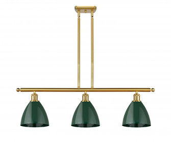 Plymouth - 3 Light - 36 inch - Satin Gold - Stem hung - Island Light (3442|516-3I-SG-MBD-75-GR)