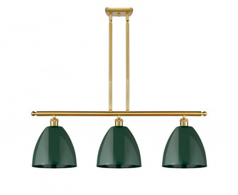 Plymouth - 3 Light - 36 inch - Satin Gold - Stem hung - Island Light (3442|516-3I-SG-MBD-9-GR)