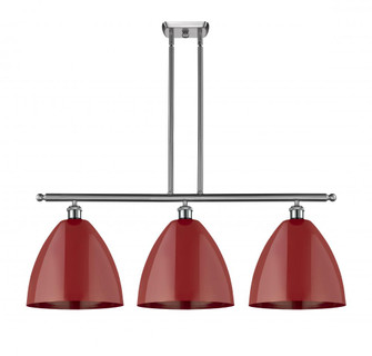 Plymouth - 3 Light - 39 inch - Brushed Satin Nickel - Stem hung - Island Light (3442|516-3I-SN-MBD-12-RD)