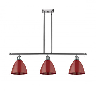 Plymouth - 3 Light - 36 inch - Brushed Satin Nickel - Stem hung - Island Light (3442|516-3I-SN-MBD-75-RD)