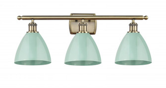 Plymouth - 3 Light - 28 inch - Antique Brass - Bath Vanity Light (3442|516-3W-AB-MBD-75-SF)
