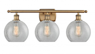 Athens - 3 Light - 28 inch - Brushed Brass - Bath Vanity Light (3442|516-3W-BB-G125-8-LED)