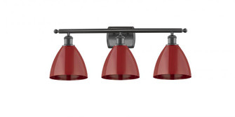 Plymouth - 3 Light - 28 inch - Oil Rubbed Bronze - Bath Vanity Light (3442|516-3W-OB-MBD-75-RD)