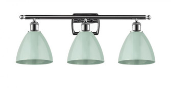 Plymouth - 3 Light - 28 inch - Polished Chrome - Bath Vanity Light (3442|516-3W-PC-MBD-75-SF)