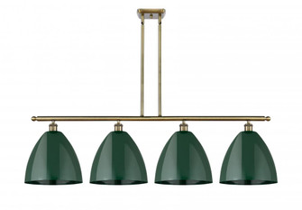 Plymouth - 4 Light - 50 inch - Antique Brass - Stem hung - Island Light (3442|516-4I-AB-MBD-12-GR)