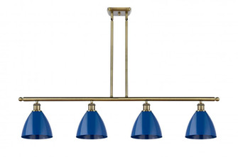 Plymouth - 4 Light - 48 inch - Antique Brass - Stem hung - Island Light (3442|516-4I-AB-MBD-75-BL)