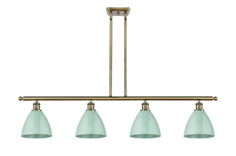 Plymouth - 4 Light - 48 inch - Antique Brass - Stem hung - Island Light (3442|516-4I-AB-MBD-75-SF)
