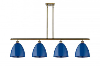 Plymouth - 4 Light - 48 inch - Antique Brass - Stem hung - Island Light (3442|516-4I-AB-MBD-9-BL)