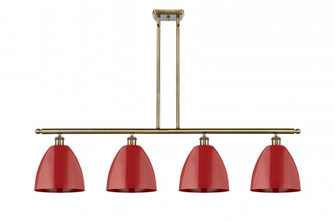 Plymouth - 4 Light - 48 inch - Antique Brass - Stem hung - Island Light (3442|516-4I-AB-MBD-9-RD)