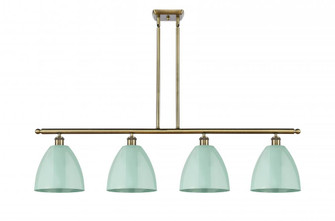 Plymouth - 4 Light - 48 inch - Antique Brass - Stem hung - Island Light (3442|516-4I-AB-MBD-9-SF-LED)