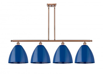 Plymouth - 4 Light - 50 inch - Antique Copper - Stem hung - Island Light (3442|516-4I-AC-MBD-12-BL-LED)