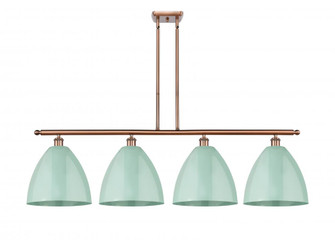 Plymouth - 4 Light - 50 inch - Antique Copper - Stem hung - Island Light (3442|516-4I-AC-MBD-12-SF)