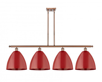 Plymouth - 4 Light - 50 inch - Antique Copper - Stem hung - Island Light (3442|516-4I-AC-MBD-12-RD-LED)
