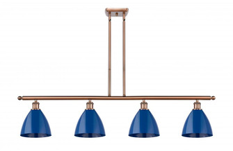 Plymouth - 4 Light - 48 inch - Antique Copper - Stem hung - Island Light (3442|516-4I-AC-MBD-75-BL)