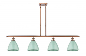 Plymouth - 4 Light - 48 inch - Antique Copper - Stem hung - Island Light (3442|516-4I-AC-MBD-75-SF-LED)