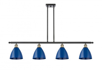 Plymouth - 4 Light - 48 inch - Black Antique Brass - Stem hung - Island Light (3442|516-4I-BAB-MBD-75-BL-LED)