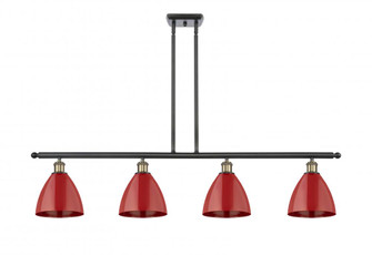 Plymouth - 4 Light - 48 inch - Black Antique Brass - Stem hung - Island Light (3442|516-4I-BAB-MBD-75-RD-LED)