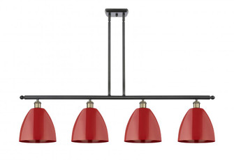 Plymouth - 4 Light - 48 inch - Black Antique Brass - Stem hung - Island Light (3442|516-4I-BAB-MBD-9-RD-LED)