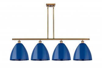 Plymouth - 4 Light - 50 inch - Brushed Brass - Stem hung - Island Light (3442|516-4I-BB-MBD-12-BL)