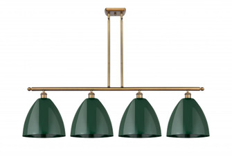 Plymouth - 4 Light - 50 inch - Brushed Brass - Stem hung - Island Light (3442|516-4I-BB-MBD-12-GR-LED)