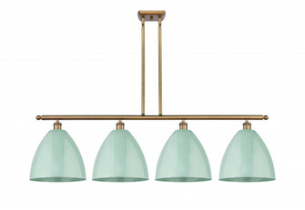 Plymouth - 4 Light - 50 inch - Brushed Brass - Stem hung - Island Light (3442|516-4I-BB-MBD-12-SF-LED)