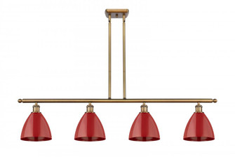 Plymouth - 4 Light - 48 inch - Brushed Brass - Stem hung - Island Light (3442|516-4I-BB-MBD-75-RD)