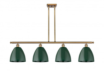 Plymouth - 4 Light - 48 inch - Brushed Brass - Stem hung - Island Light (3442|516-4I-BB-MBD-9-GR)