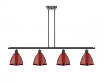 Plymouth - 4 Light - 48 inch - Matte Black - Stem hung - Island Light (3442|516-4I-BK-MBD-75-RD)
