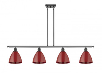 Plymouth - 4 Light - 48 inch - Oil Rubbed Bronze - Stem hung - Island Light (3442|516-4I-OB-MBD-75-RD)