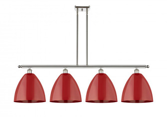 Plymouth - 4 Light - 50 inch - Polished Nickel - Stem hung - Island Light (3442|516-4I-PN-MBD-12-RD-LED)