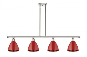 Plymouth - 4 Light - 48 inch - Polished Nickel - Stem hung - Island Light (3442|516-4I-PN-MBD-75-RD-LED)