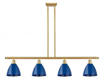 Plymouth - 4 Light - 48 inch - Satin Gold - Stem hung - Island Light (3442|516-4I-SG-MBD-75-BL)