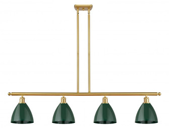 Plymouth - 4 Light - 48 inch - Satin Gold - Stem hung - Island Light (3442|516-4I-SG-MBD-75-GR)