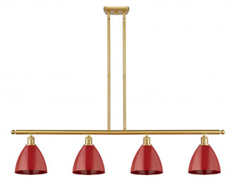 Plymouth - 4 Light - 48 inch - Satin Gold - Stem hung - Island Light (3442|516-4I-SG-MBD-75-RD)