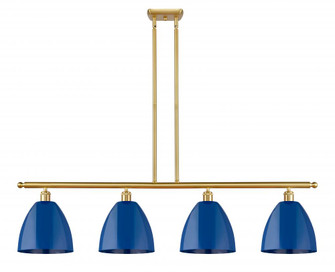 Plymouth - 4 Light - 48 inch - Satin Gold - Stem hung - Island Light (3442|516-4I-SG-MBD-9-BL-LED)