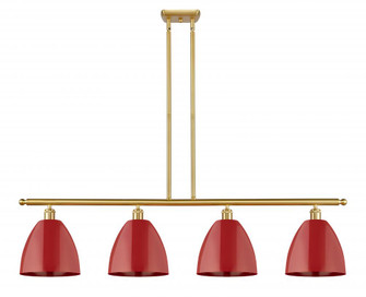 Plymouth - 4 Light - 48 inch - Satin Gold - Stem hung - Island Light (3442|516-4I-SG-MBD-9-RD)