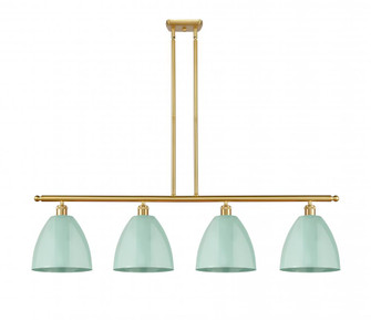 Plymouth - 4 Light - 48 inch - Satin Gold - Stem hung - Island Light (3442|516-4I-SG-MBD-9-SF-LED)