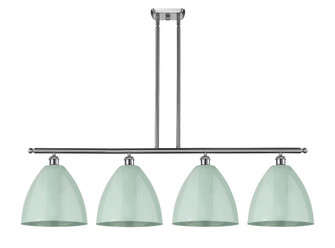 Plymouth - 4 Light - 50 inch - Brushed Satin Nickel - Stem hung - Island Light (3442|516-4I-SN-MBD-12-SF-LED)