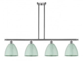 Plymouth - 4 Light - 48 inch - Brushed Satin Nickel - Stem hung - Island Light (3442|516-4I-SN-MBD-9-SF-LED)