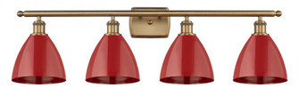 Plymouth - 4 Light - 38 inch - Brushed Brass - Bath Vanity Light (3442|516-4W-BB-MBD-75-RD-LED)