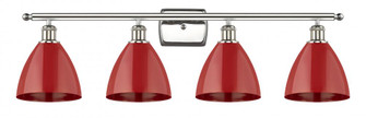Plymouth - 4 Light - 38 inch - Polished Nickel - Bath Vanity Light (3442|516-4W-PN-MBD-75-RD)