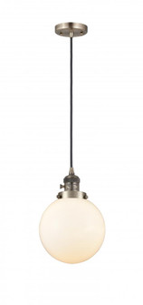 Beacon - 1 Light - 8 inch - Antique Brass - Cord hung - Mini Pendant (3442|201CSW-AB-G201-8-LED)