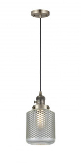 Stanton - 1 Light - 6 inch - Antique Brass - Cord hung - Mini Pendant (3442|201CSW-AB-G262-LED)
